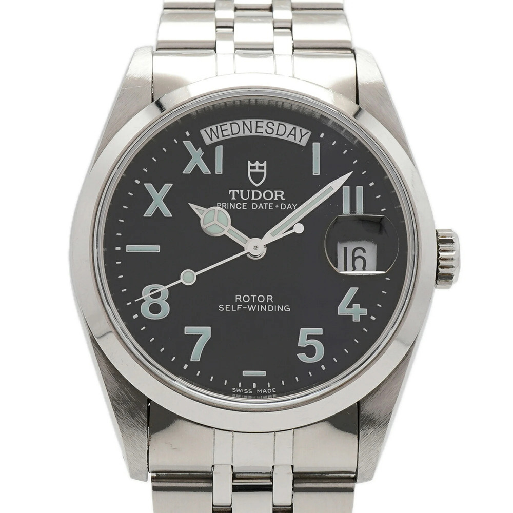 Tudor Prince Date-Day 76200 Black Dial Men's Watch